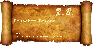 Rauscher Botond névjegykártya